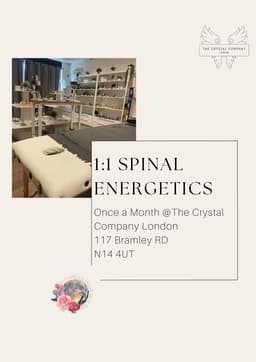 7TH SEPT  1:1 Spinal Energetics Session- Crystal Company London
